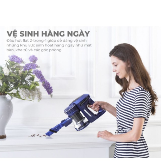Máy Hút Bụi Cầm Tay Không Dây Pin Bền Puppyoo - Hàng Được Review Tốt Trên Các Trang Uy Tín - ThaVa Shop