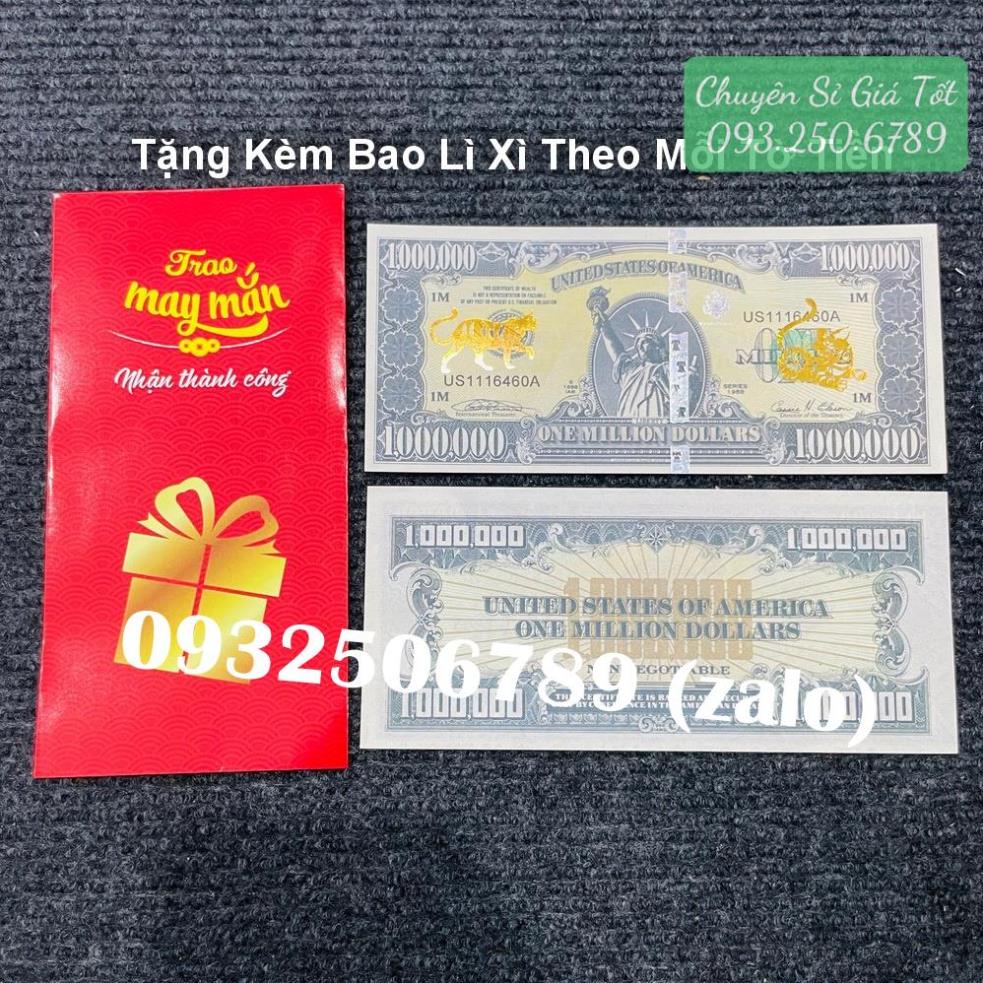 Tiền lì xì 1 Triệu USD mạ vàng 12 con giáp ý nghĩa phong thủy - tặng kèm bao lì xì
