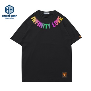 Áo Thun Phản Quang In Hình Infinity Love Vải Cotton 75 Co Giãn Unisex Cho Nam và Nữ.