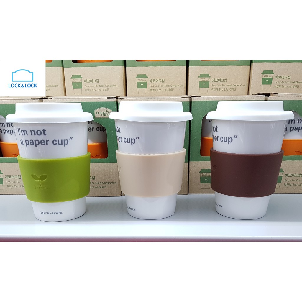 [Lock&lock] Cốc sứ I'm Not a Paper Cup 370ml - SLB003