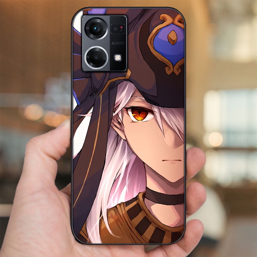 Ốp lưng Oppo Reno 8 4G viền đen in hình Cyno Genshin Impact