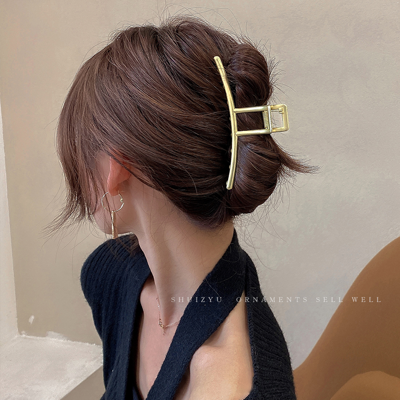 Kẹp tóc kim loại hình bướm phong cách Hàn Quốc đơn giản