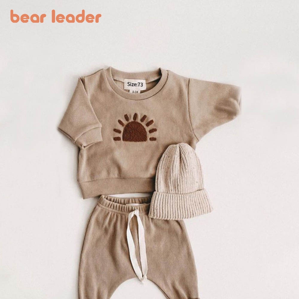 Bộ Đồ Thời Trang Mùa Thu 2 Món Áo Sweater Tay Dài In Chữ Bear Leader 0-3 Tuổi Phong Cách Âu Mỹ Thời Trang Mùa Thu 2022 Cho Bé Trai