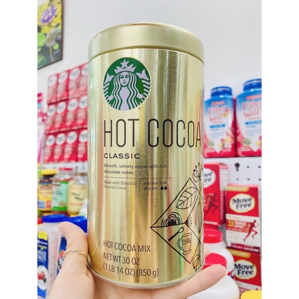 Bột Cacao Hot Cocoa Starbucks Mỹ 850g (Bay Air)