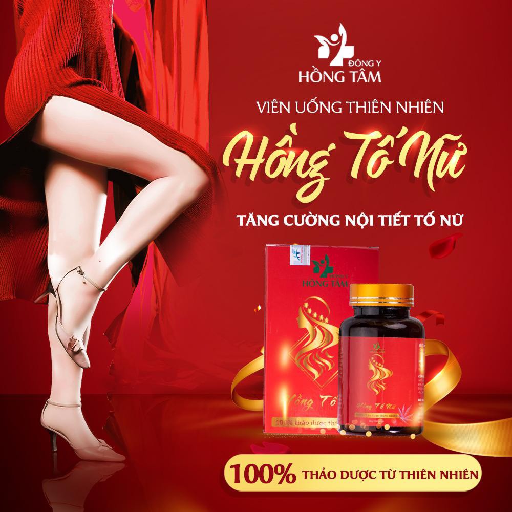 Hồng Tố Nữ - Viên Uống Điều Hòa Kinh Nguyệt - Đông Y Hồng Tâm (HỘP 100GRAM)