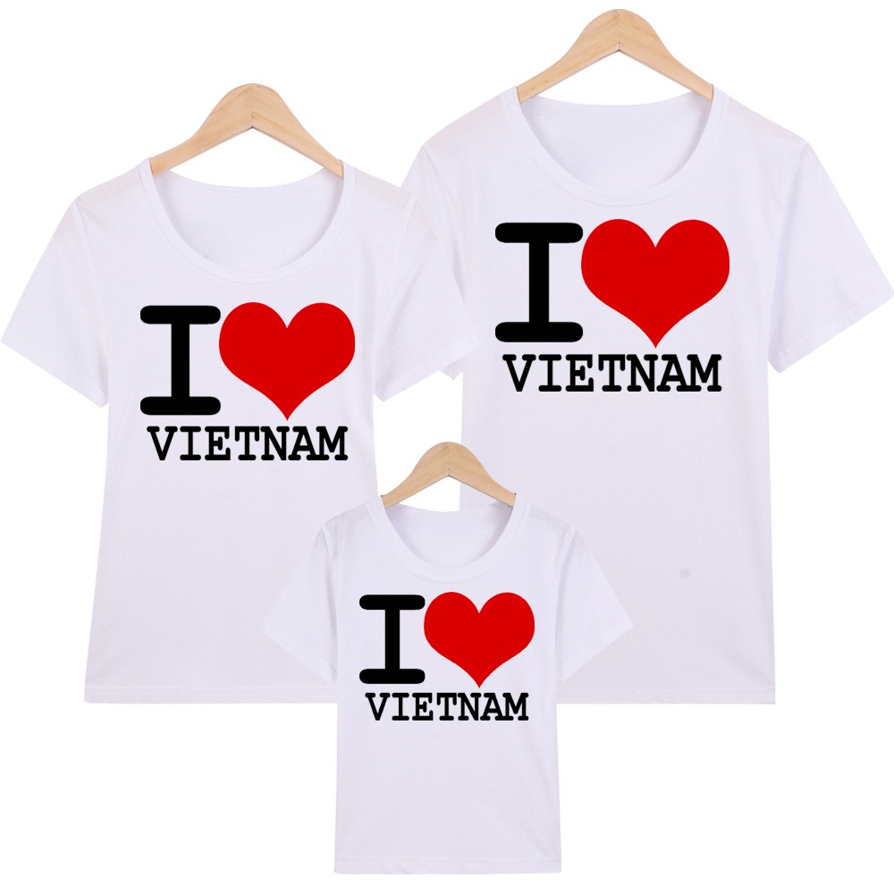Áo Thun Nữ -Áo Thun Gia Đình in hình Tôi Yêu Việt Nam ATND303 Thương Hiệu YANO