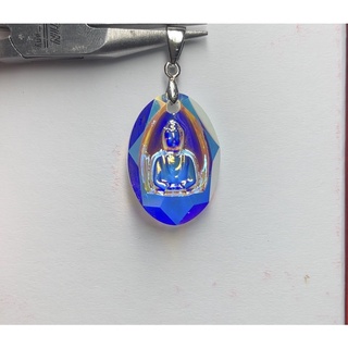Mặt dây pha lê Swarovski hình phật