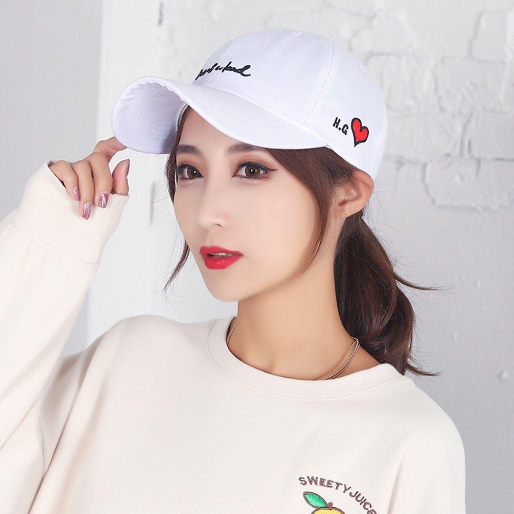 MOCHO Mũ Lưỡi Trai In Hình Trái Tim Phong Cách Hàn Quốc