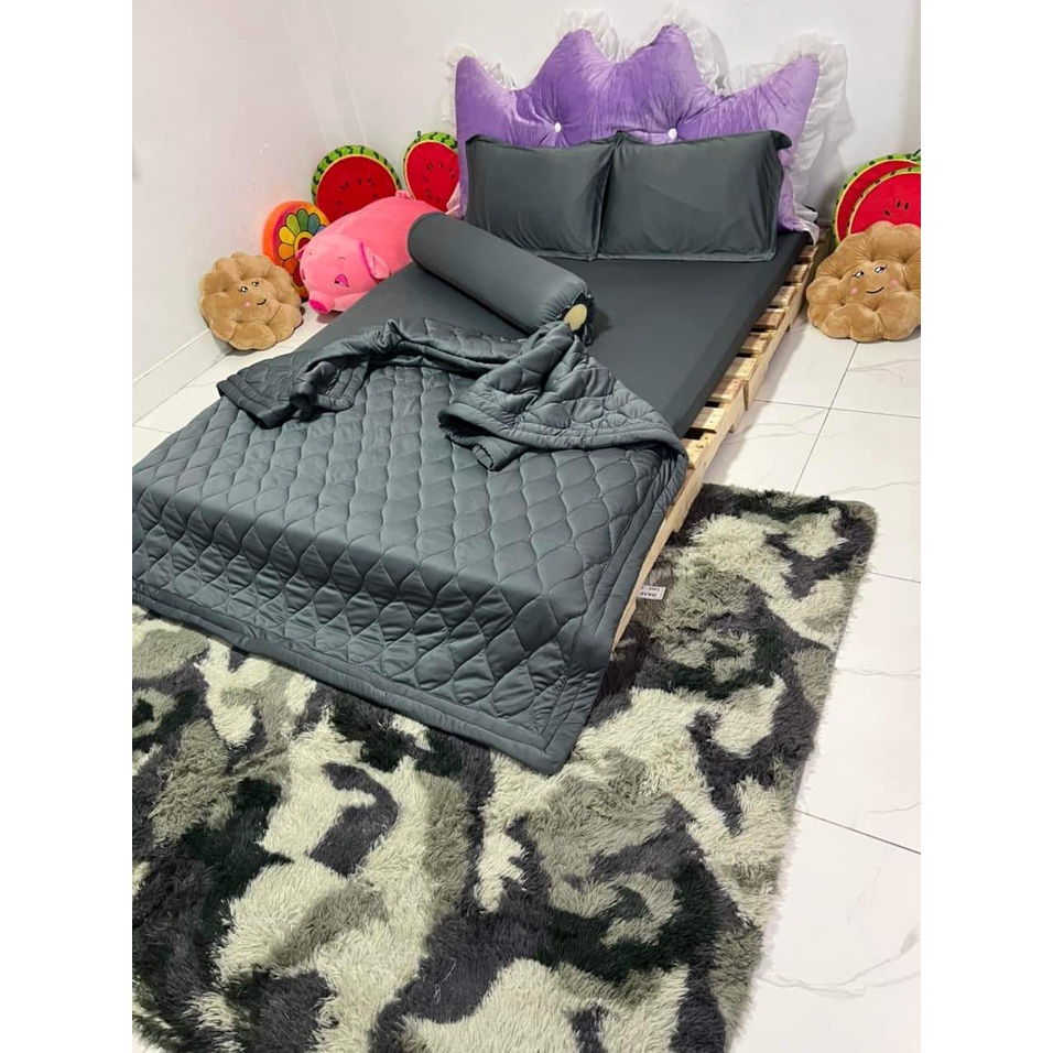Bộ drap thun lạnh trơn màu, đủ size, có mền