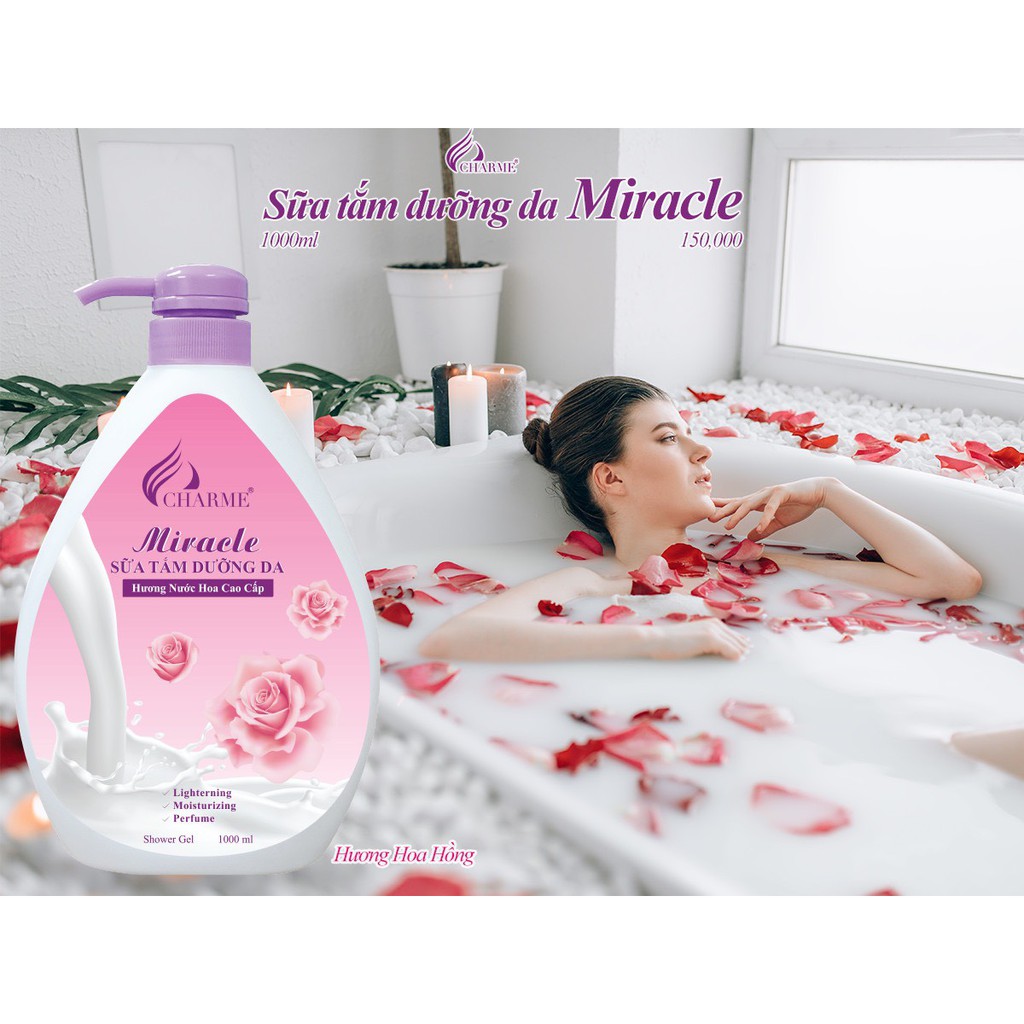 Sữa Tắm Nước Hoa Miracle 1000ml Cho Nữ tặng nước hoa mini