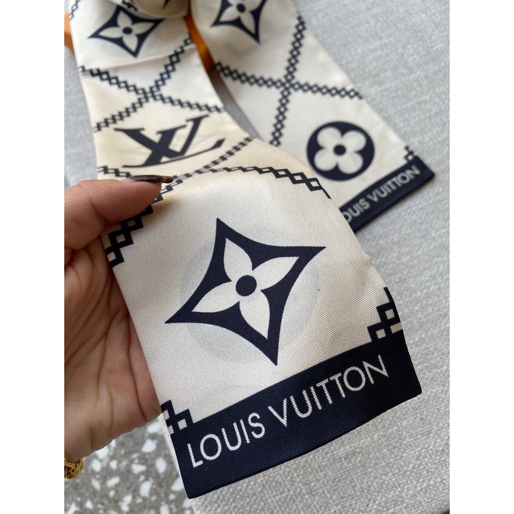 Khăn Quàng Cổ / Khăn Quàng Cổ / Túi Xách Bằng Lụa In Chữ Màu Đen / Be Phong Cách Cổ Điển Thời Trang 2022 Cho Nữ