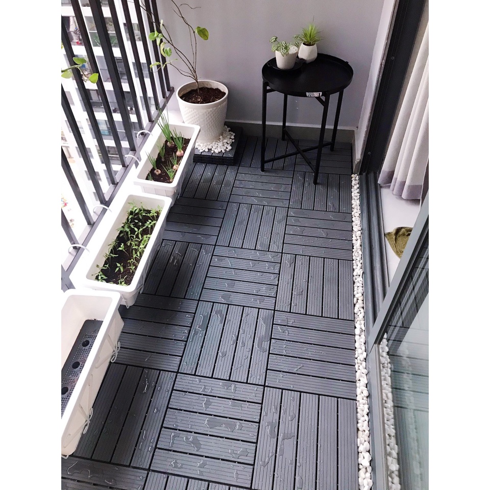 10 Tấm Vỉ Nhựa Lót Sàn Home Max Cao Cấp  Lót Sàn Ban Công, Nhà Tắm, Sân Thượng. Hàng VNXK
