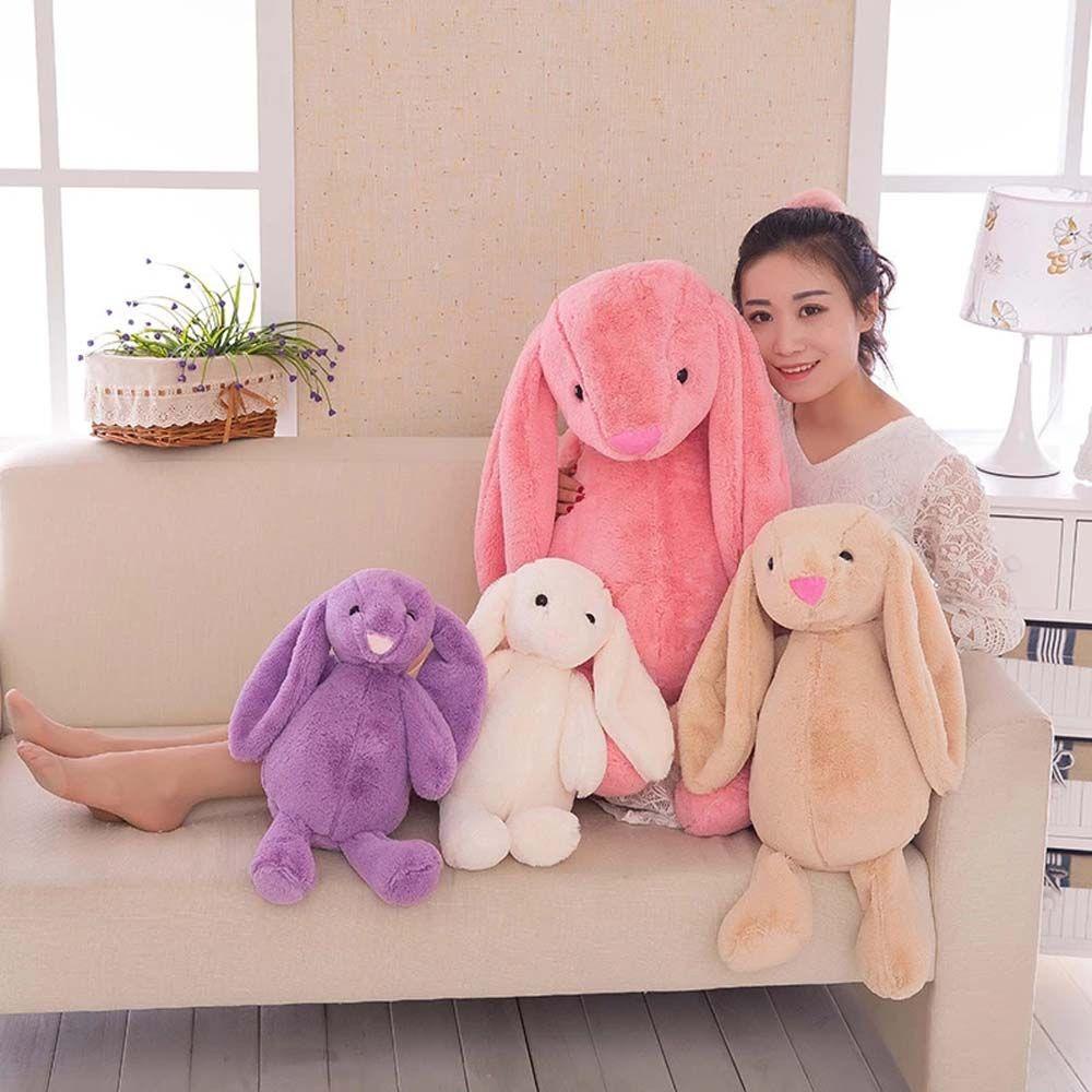 Thỏ Nhồi Bông Dài 30CM Màu Hồng Đáng Yêu Cho Bé
