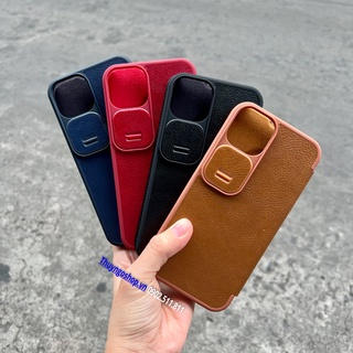 Bao da nắp gập iphone 13 - iphone 13 pro max - iphone 11 pro max - iphone 11 pro chính hãng nillkin