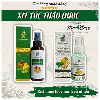 Xịt bưởi bạc hà / Xịt quế sả chanh VV Natural Cosmetic kích thích mọc tóc, ngăn rụng hiệu quả
