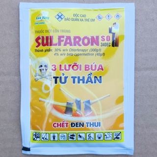 Thuốc diệt côn trùng (kiến, gián, muỗi,..) SULFARON Số 1 340EC 3 lưỡi búa tử thần