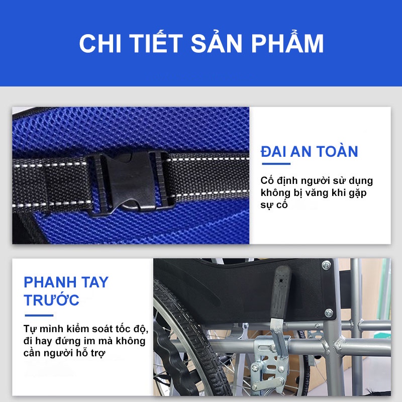 Xe lăn tay cơ bản, giành cho người già, người bị chấn thương, NIKITA S2132