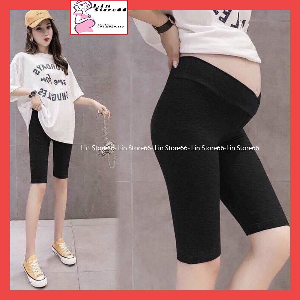 Quần Bầu Legging Đùi Lửng Cạp Chéo,Co Giãn Dáng Ôm A041 Lin Store66