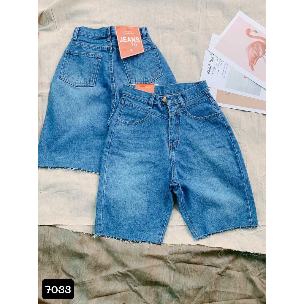 Quần shorts ngố jeans viền đai cap cao nữ ulzzang Fmstyle Saigon 20LJU11TD3001 | BigBuy360 - bigbuy360.vn