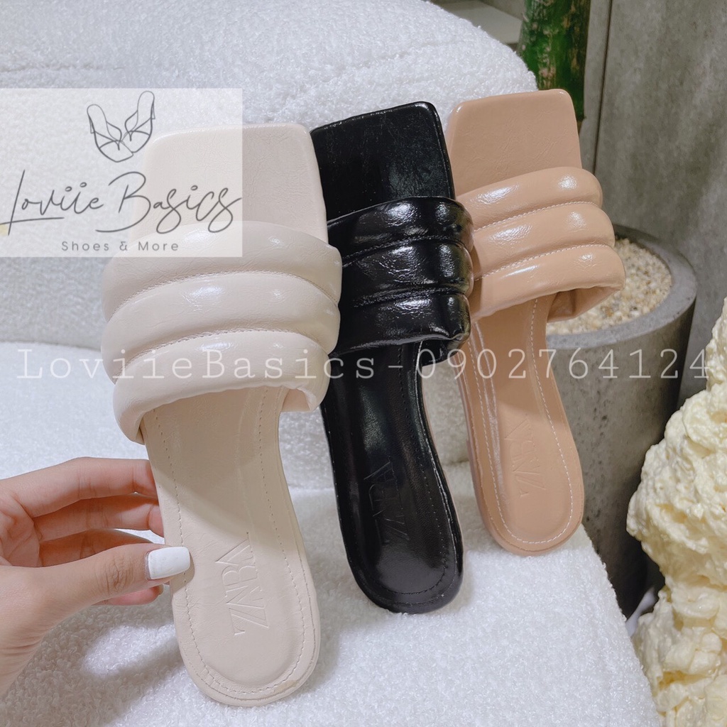 DÉP NỮ LOVIIE BASICS - DÉP BỆT QUAI NGANG BẢN TO CHỈ MAY PHỒNG- DÉP THỜI TRANG ĐẾ THẤP D220511