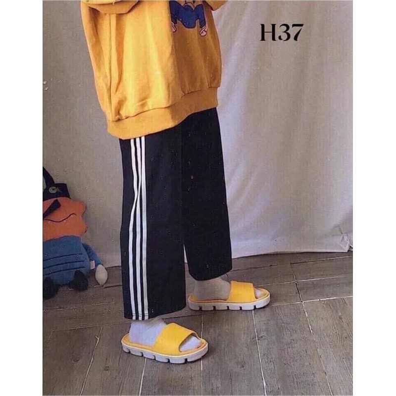 [Rẻ nhất shopee] Quần 3 sọc ống rộng, quần chạy rót quần thể thao 3 sọc ulzzang | BigBuy360 - bigbuy360.vn