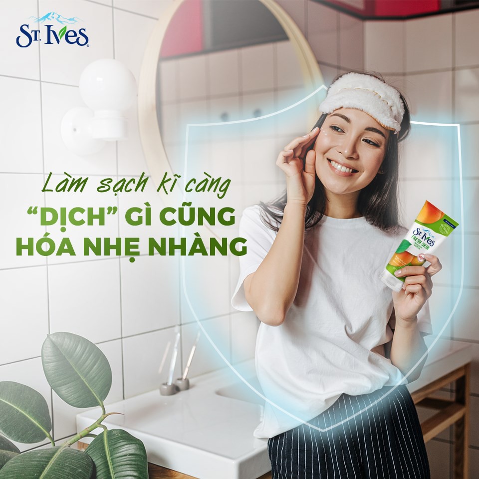 Sữa Rửa Mặt St.Ives  Tẩy Tế Bào Chết Dịu Nhẹ 170g - Skinfa