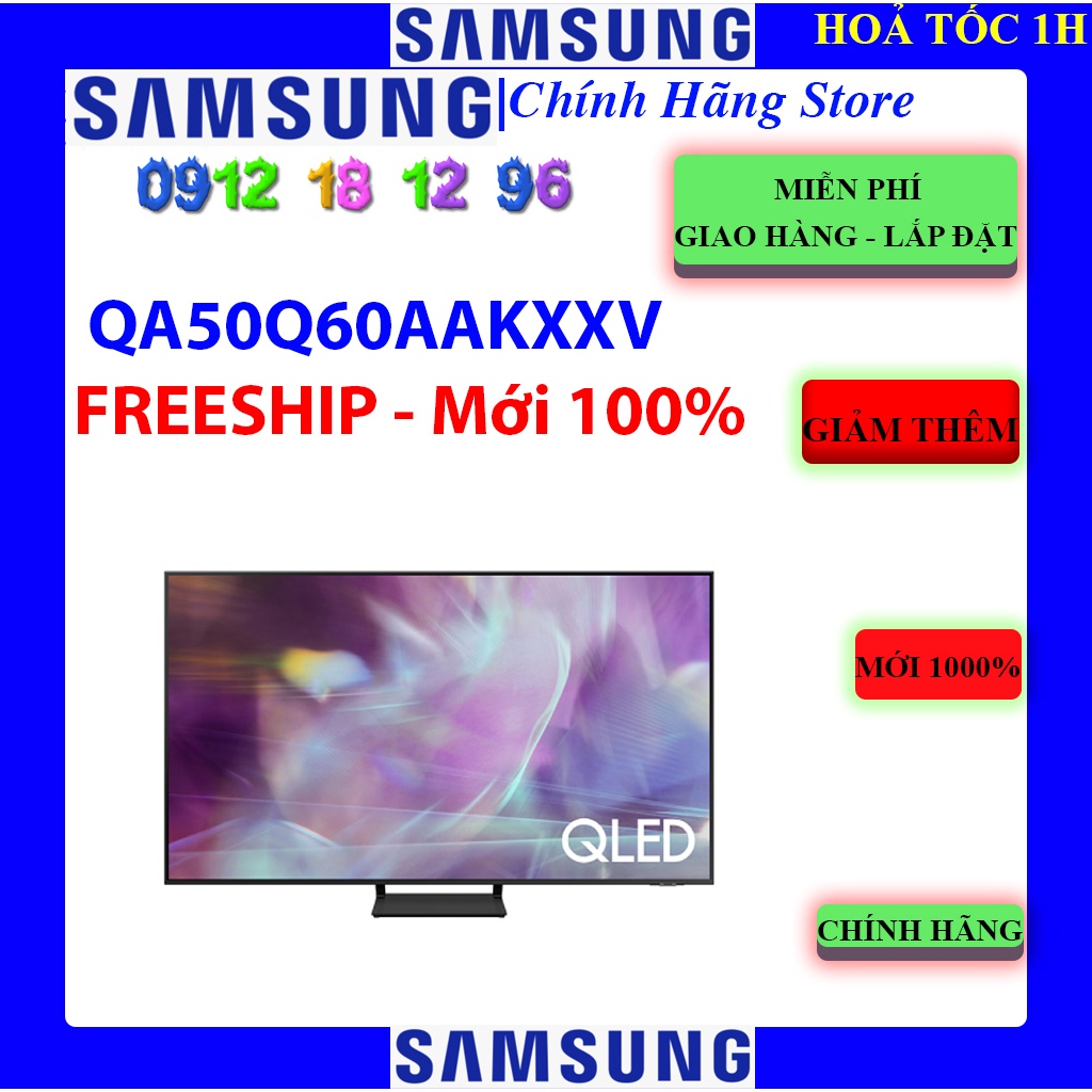 [Mã ELHAMS5 giảm 6% đơn 300K] QA50Q60A _ Smart Tivi QLED Samsung 4K 50 inch QA50Q60AAKXXV | 50Q60A | 50Q60AA