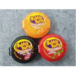 Combo 3 Kẹo Cao Su Hubba Bubba Bubble Rolls Chewing Gum Vị Cam, Dâu Tây & Cola 180cm