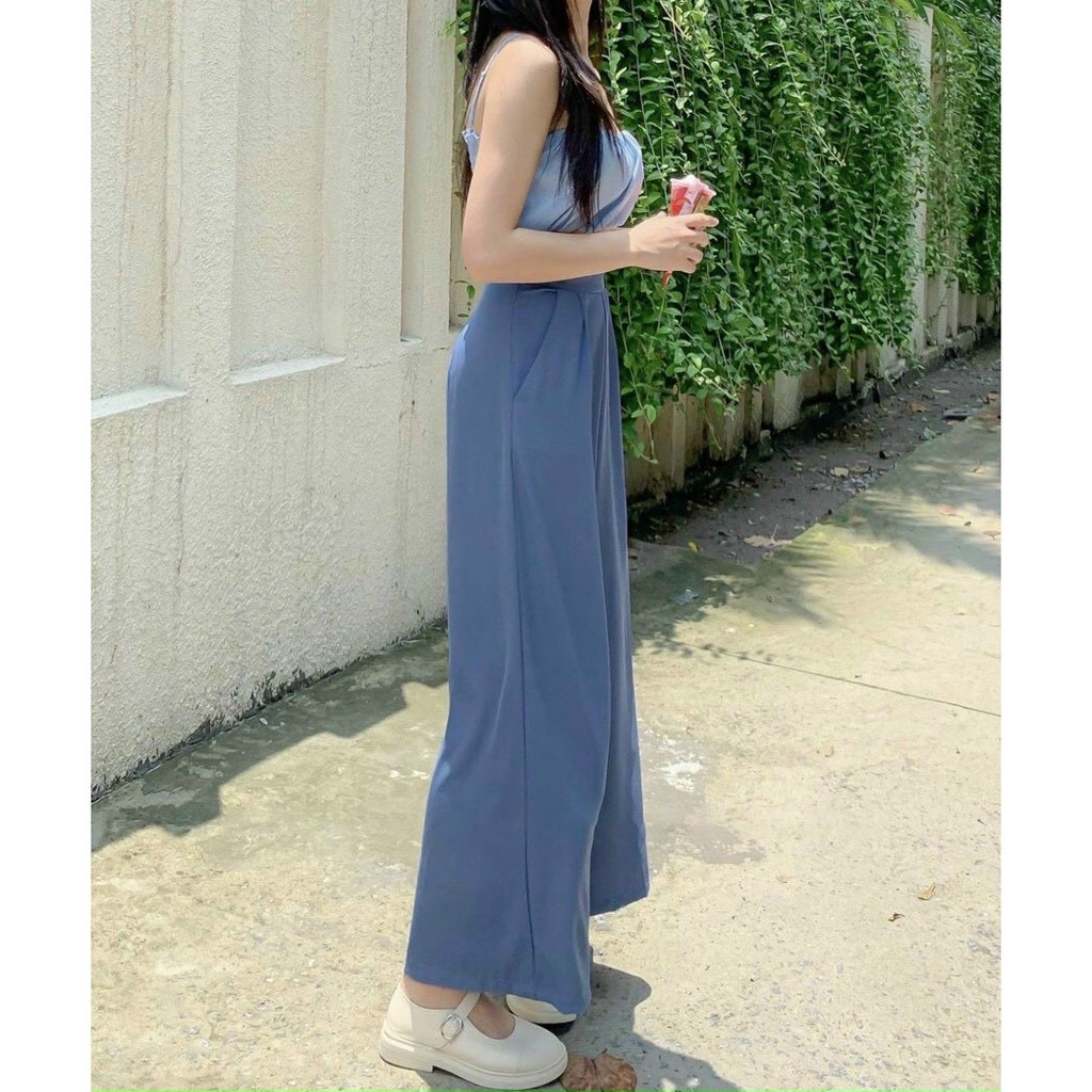 [Mẫu Mới] Sét Bộ Quần Dài Ống Rộng Áo Chạy Moccking Thời Trang Nữ Sam Closet Free Size 40-55kg