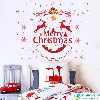 Decal dán tường merry christmas- shop mẹ sói