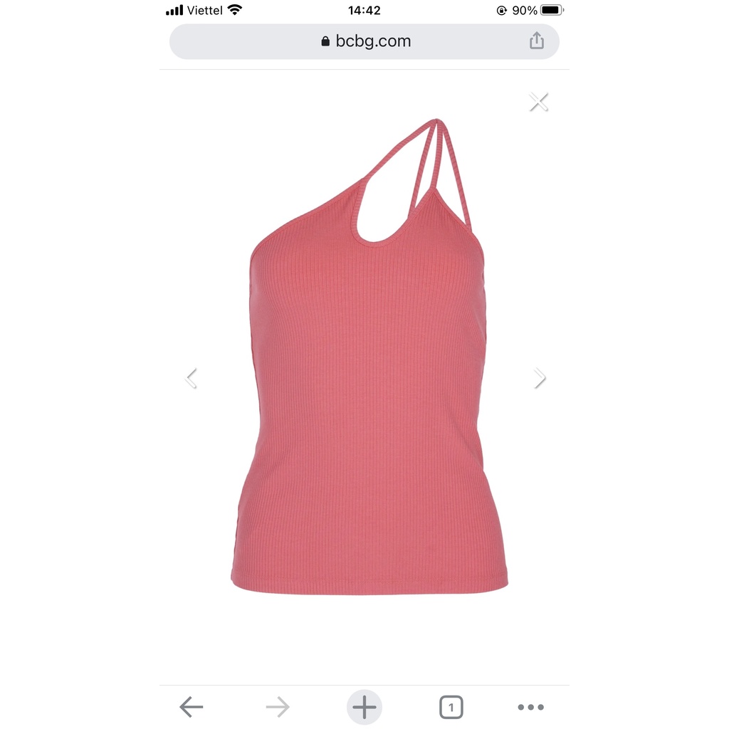 Áo dây BCBG thun gân dây lệch 2M