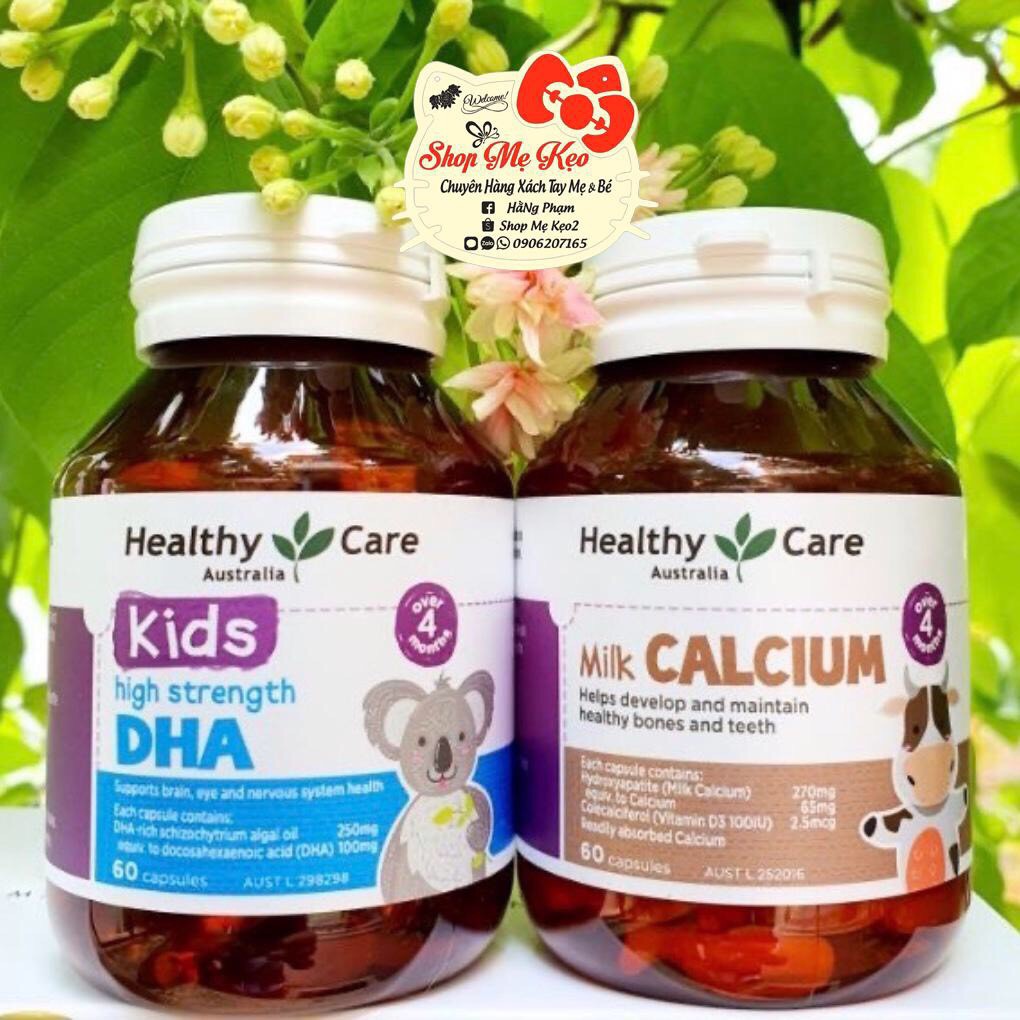 Combo DHA và Canxi hàng nội địa ÚC mẫu mới - Bổ sung vitamin Giúp bé tăng chiều cao, thông minh, phát triển trí tuệ