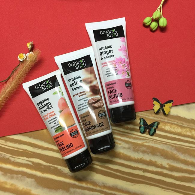 Tẩy Da Chết Mặt Cà Phê Organic Shop Nga 75ml