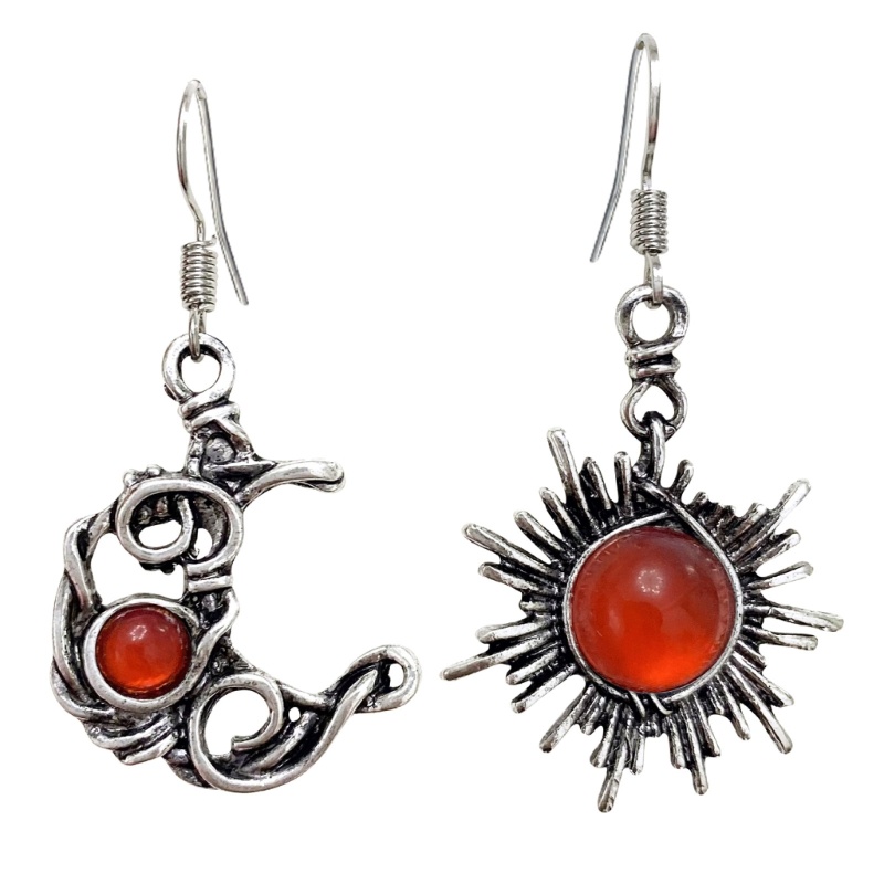 Khuyên Tai Mặt Trời Và Mặt Trăng Phong Cách Boho Cho Nữ