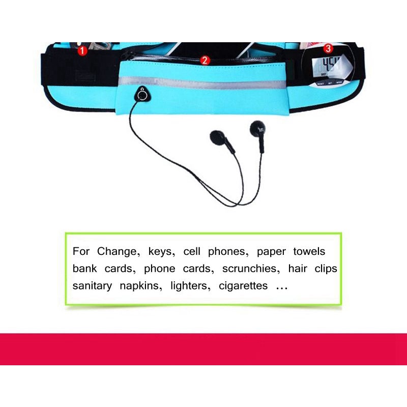 Túi đeo hông chống nước đựng điện thoại nhỏ đa năng cho nam nữ khi chạy bộ