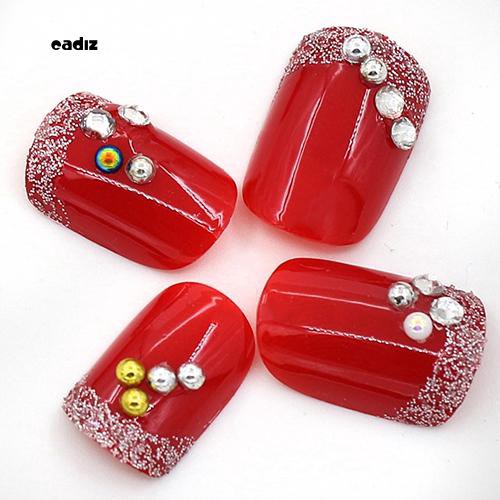 [Hàng mới về] Hộp tròn nhiều ngăn đựng hạt acrylic màu vàng/bạc dùng trang trí móng tay tiện dụng