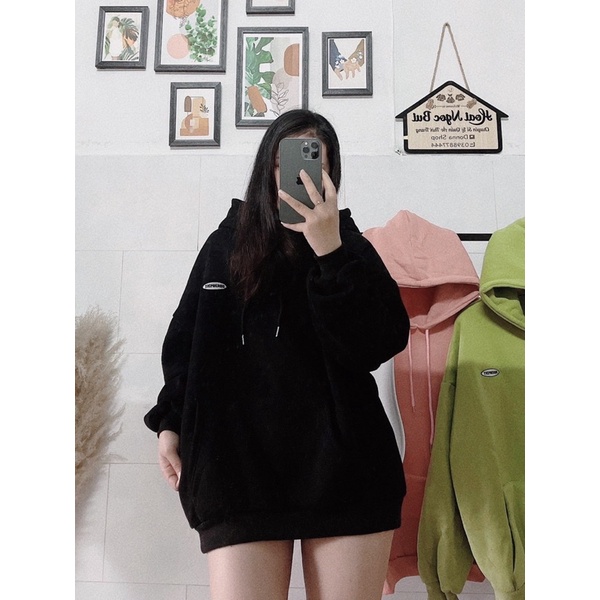 [ Rẻ vô địch ] Áo hoodie form rộng mũ hai lớp - Logo