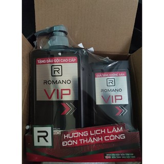 Sữa tắm Romano Vip sang trọng đẳng cấp 650g - Tặng dầu gội Romano Vip 150g