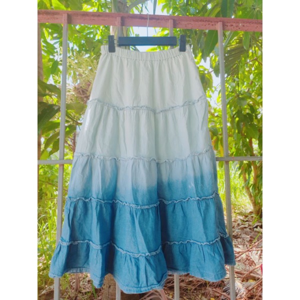 CHÂN VÁY XÔ NHẬT OMBRE 2HAND