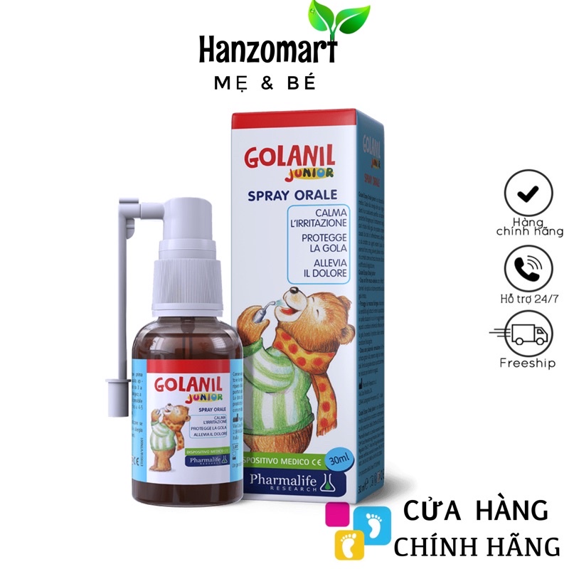 Golanil Junior Spray - Xịt sát trùng họng giảm ho cho bé yêu Fitobimbi