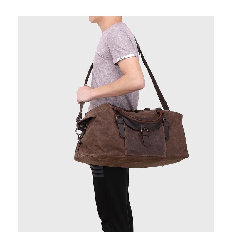 Túi xách du lịch da bò sáp BEE GEE DBS07823