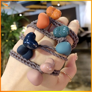 Dây buộc tóc nữ 2 trái tim - Set 10 dây cột tóc dễ thương, bền đẹp - NASI Store