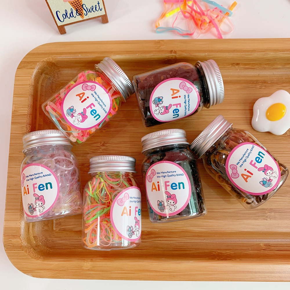 1 Lọ Dây Thun Buộc Tóc Nhiều Màu Sắc Dùng 1 Lần Dành Cho Trẻ Em