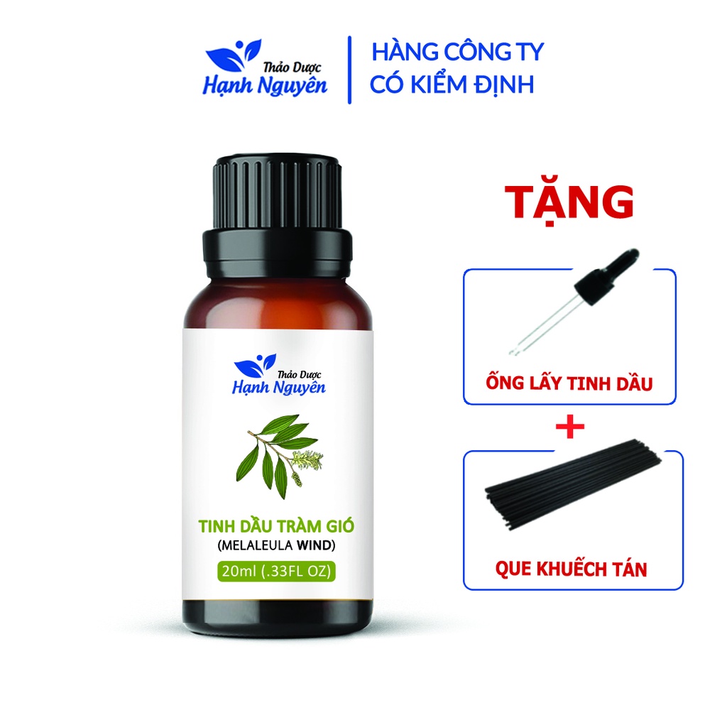 Tinh dầu Tràm nguyên chất 20ml, giữ ấm cho bé, đuổi muỗi, côn trùng - Thảo dược Hạnh Nguyên