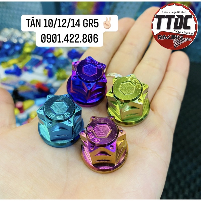 Tán Titan gr5 mẫu mới size 10/12/14li gắn nhiều vị trí