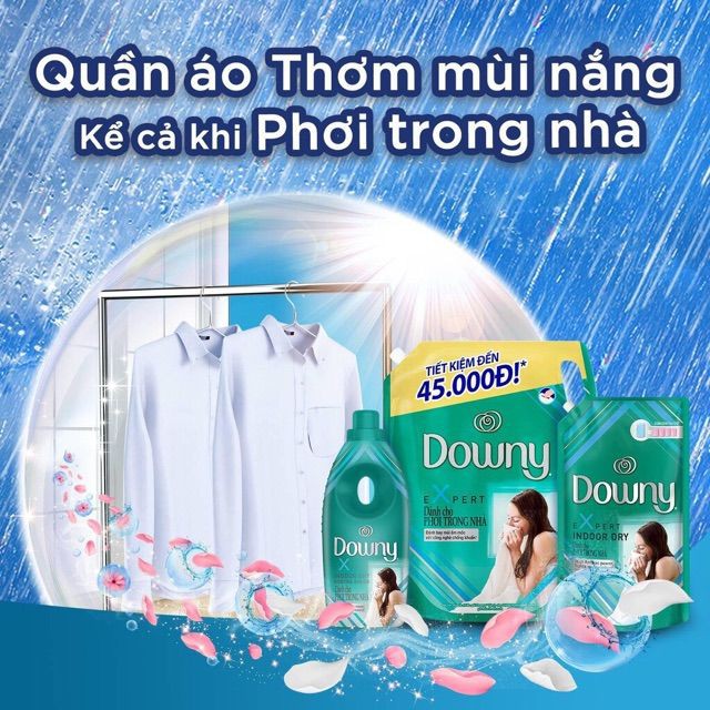 Nước Xả Vải Downy Expert Túi 2,4L Dành Cho Phơi Trong Nhà