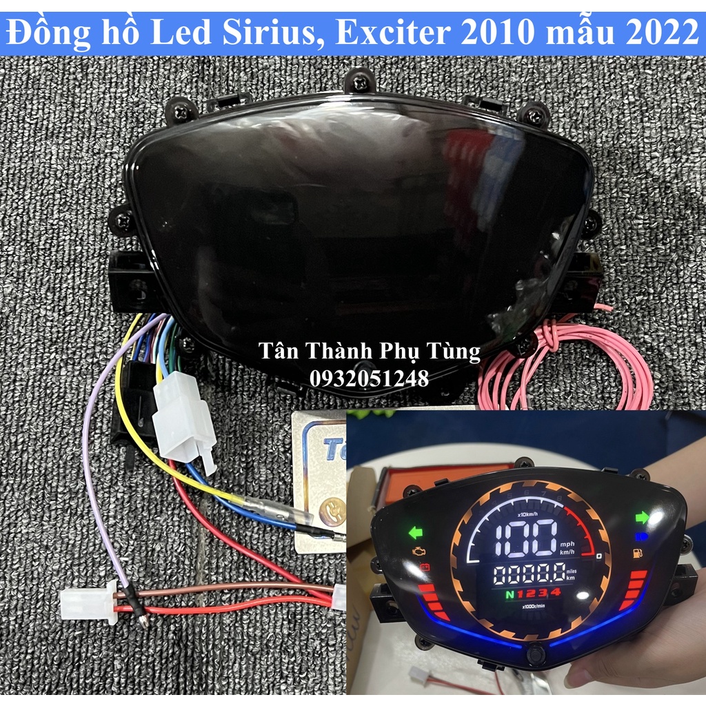 Đồng hồ điện tử Led gắn Sirius, Exciter 2010 như zin mẫu 2022