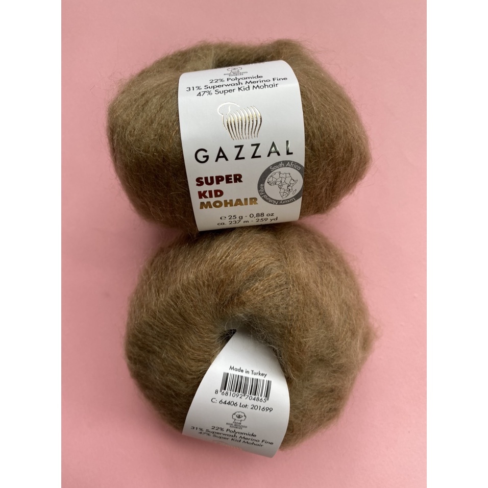 Len Super Kid Mohair - Nhập khẩu từ hãng Gazzal - 25 gram dài 237m