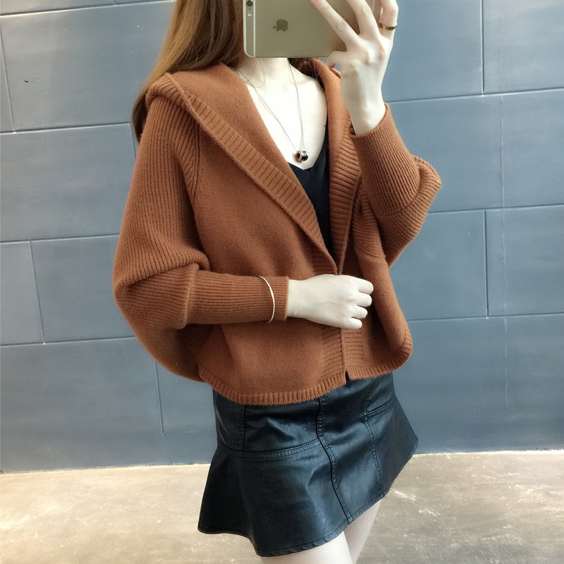 Áo Khoác Cardigan Tay Dài Có Nón Thời Trang Mùa Thu Cho Nữ