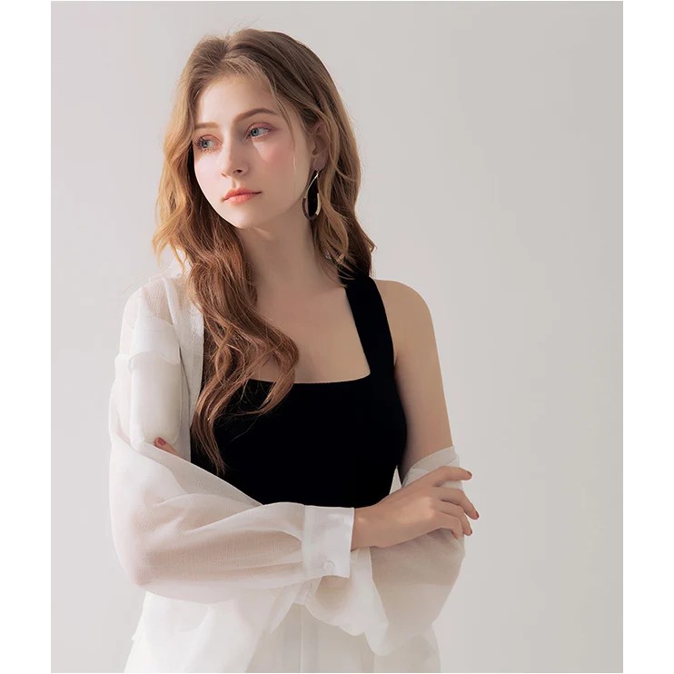 [Mã WABRM50 giảm 15% đơn 99k] Áo dệt kim sát nách dây chéo sau nữ Air Space 1921121 | BigBuy360 - bigbuy360.vn